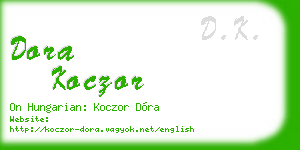 dora koczor business card